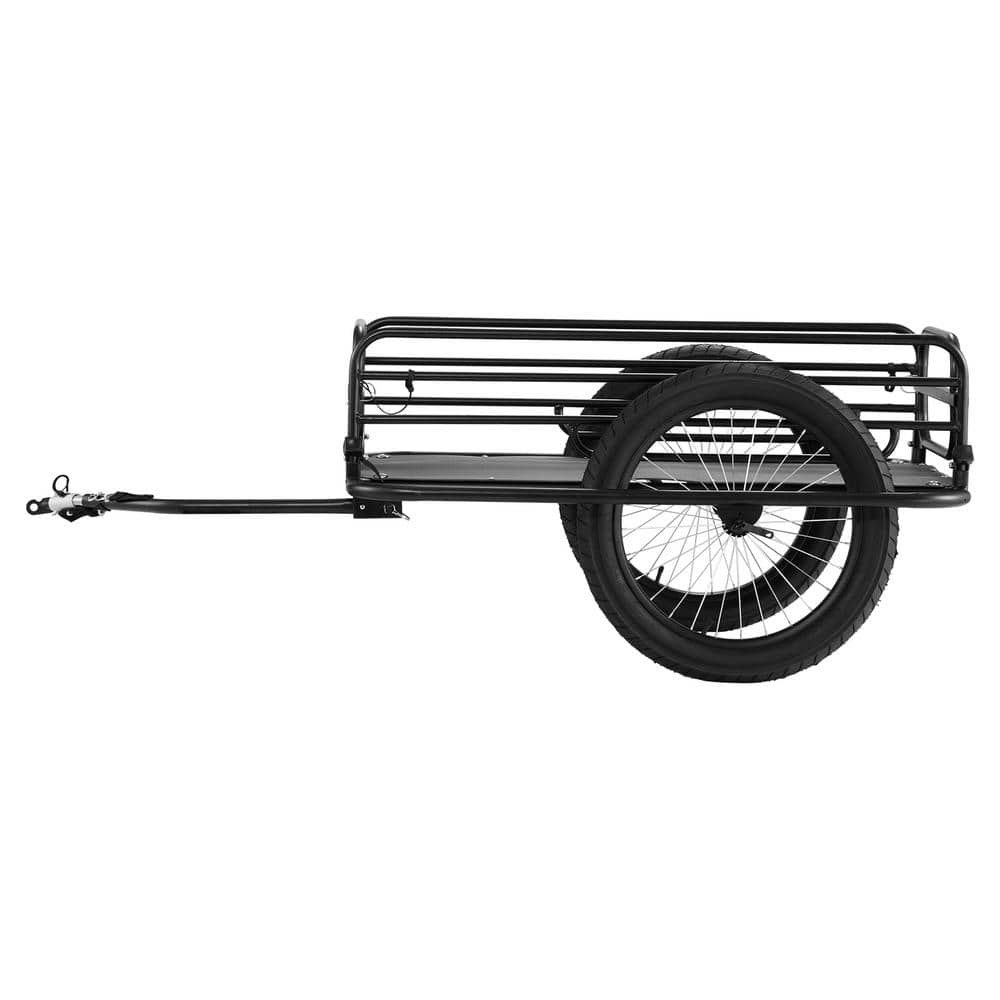 Bike Cargo Trailer 275 lbs. Heavy-Duty 3.94 cu. ft. Metal Garden Cart with 20 in. Wheels and Universal Hitch - Hercitys