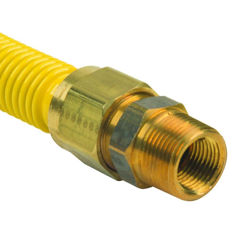 ProCoat 3/4 in. MIP x 3/4 in. MIP x 18 in. Stainless Steel Gas Connector 3/4 in. I.D. (290,900 BTU) - Hercitys