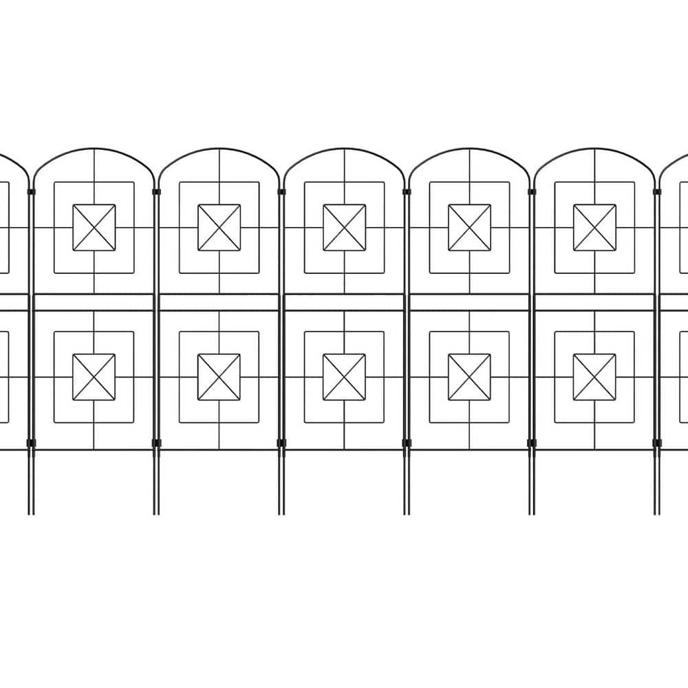 Extra Tall 37.8 Metal Decorative Garden Fence Panel 15 Pack Durable Weather-Resistant Privacy Screen Easy Install - Hercitys