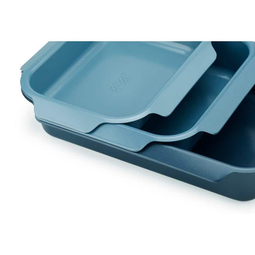 Nest Oven 3-Piece Non-Stick Roasting Pan Set with Easy Pull Handles Bakeware Set - Hercitys