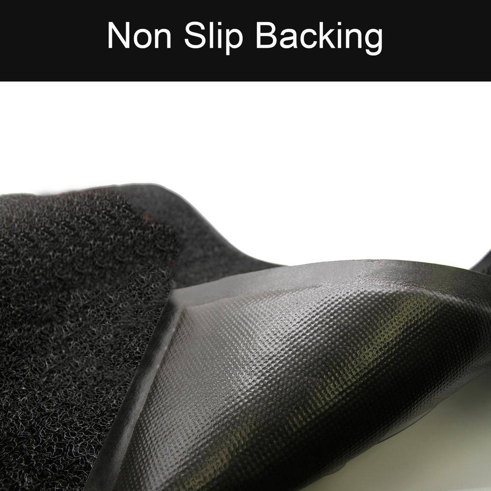 Love Door Scraper Black 24 in. x 16 in. Recycled PVC Outdoor Door Mat - Hercitys