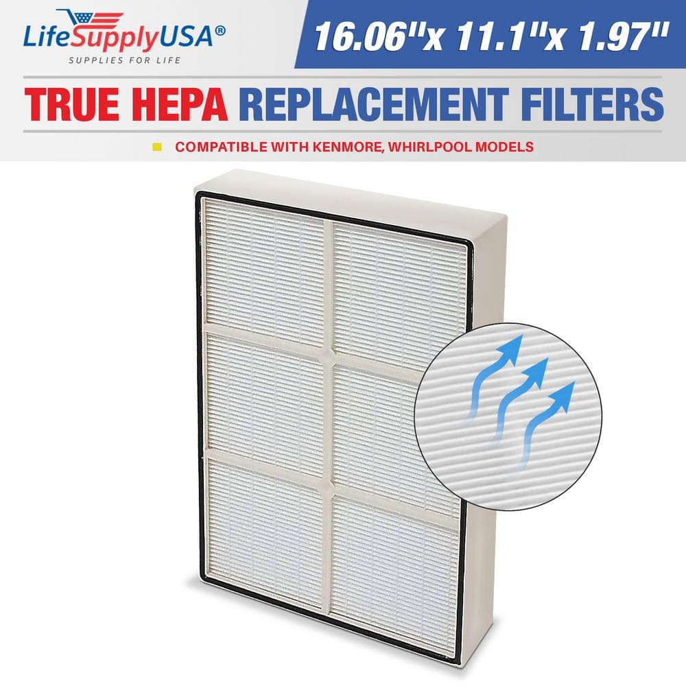 True HEPA Filter Replacement Compatible with Whirlpool Kenmore, – Easy Install, Effective Particle Filtration, Durable - Hercitys