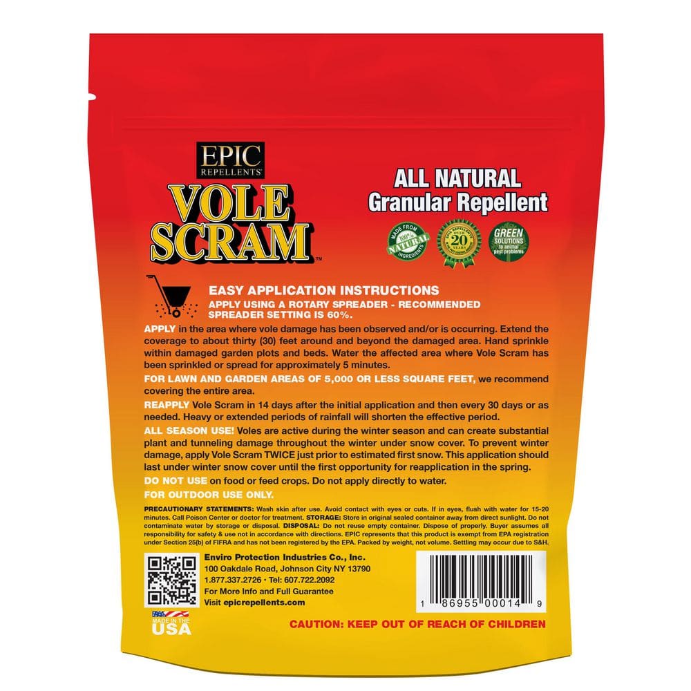 Vole 6 lbs. Repellent Granular Bag - Hercitys