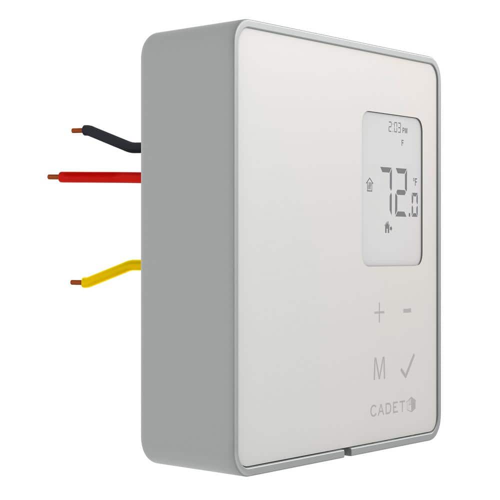 Single-pole 16.7 Amp Line Voltage 120/240-volt TEP Series 5-2 Day Electronic Programmable Thermostat in White - Hercitys