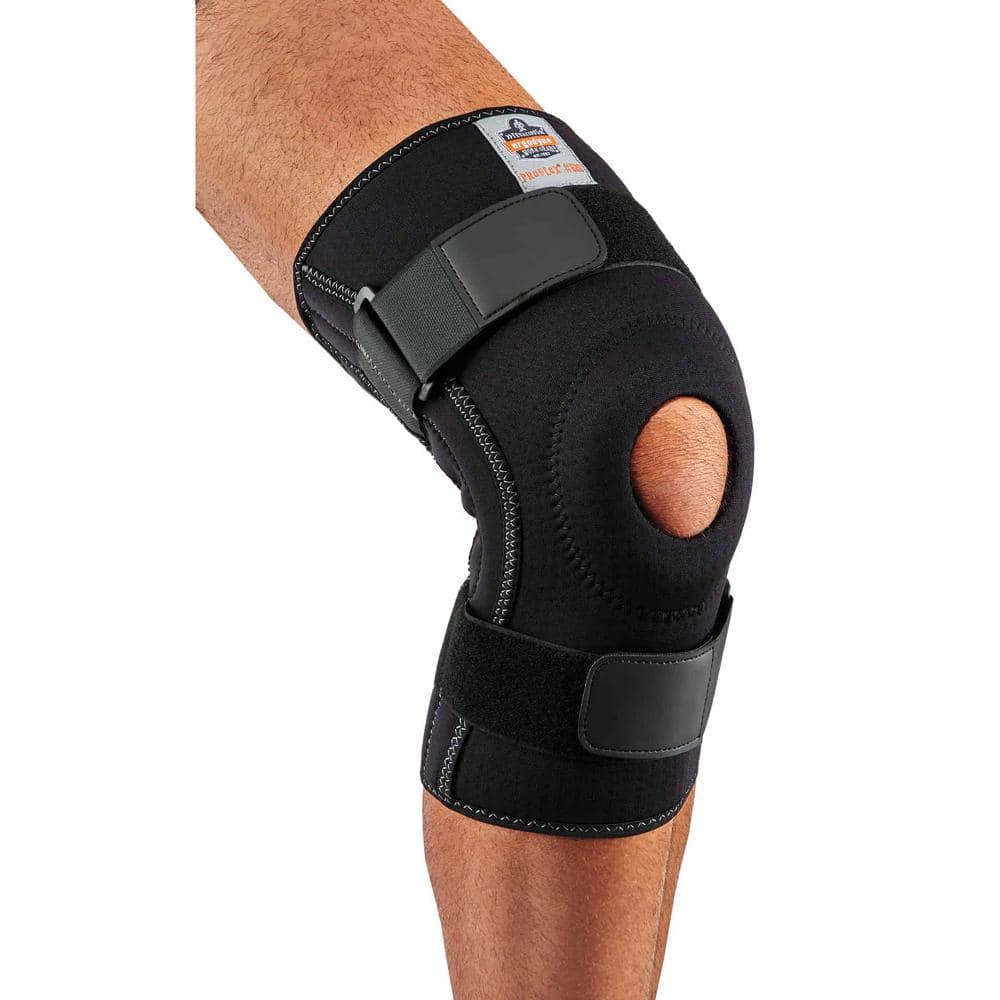 S Black Knee Sleeve with Open Patella/Spiral Stays - Hercitys