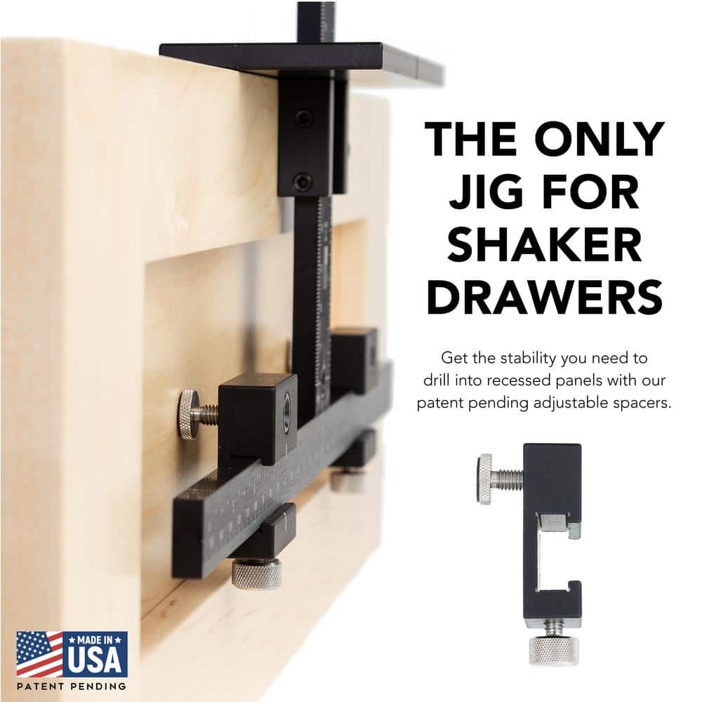 Cabinet Hardware Jig for Installation of Handles and Knobs on Doors and Drawer Fronts - Hercitys