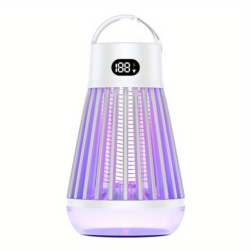 Electric UV Mosquito Killer Lamp Insect Killer Light Pest Fly Trap Catcher Harmless Odorless Noiseless Bug Zapper-White - Hercitys