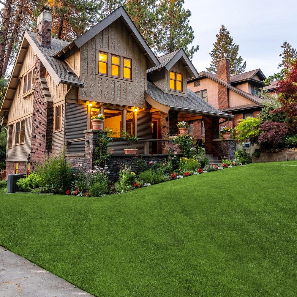 6.5 ft. x 9.8 ft. Green Artificial Grass Sod Rug Outdoor Garden Turf - Hercitys