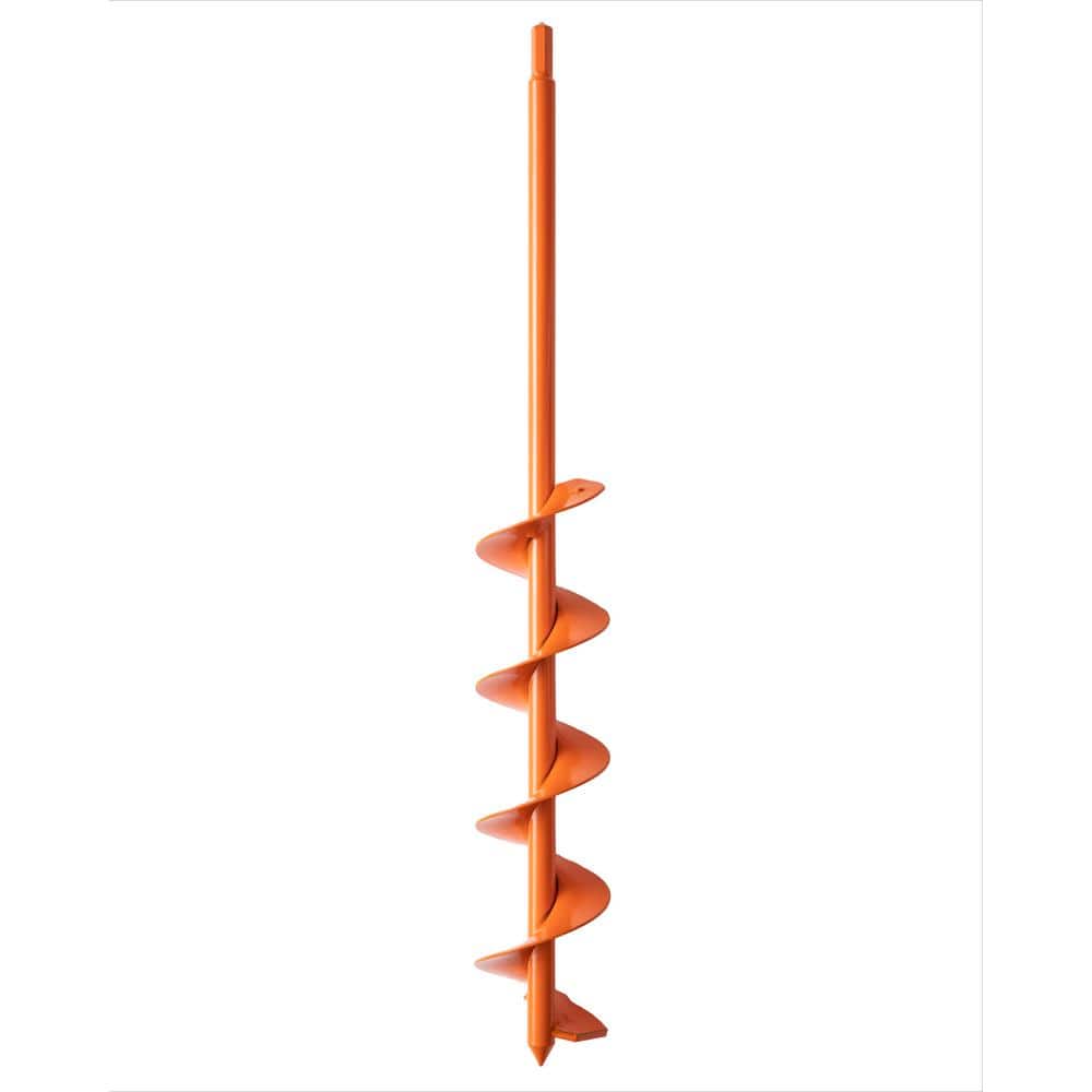 USA 24 in. x 3 in. Orange Multi-Purpose Bulb Plant Auger - Hercitys