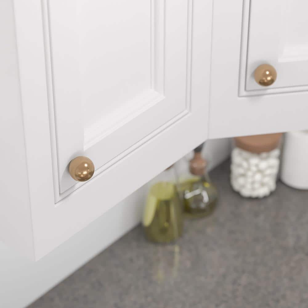 Firenze Collection 1-9/16 in. (40 mm) Classic Champagne Bronze Round Cabinet Knob - Hercitys