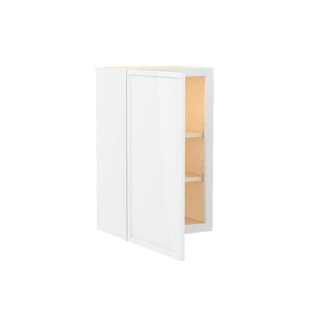 Franklin 18 in. W x 12 in. D x 30 in. H Assembled Plywood Wall Kitchen Cabinet in Vesper White with Soft Close - Hercitys