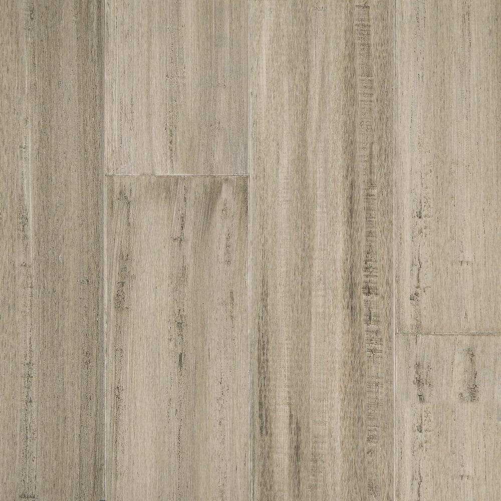 Winter Sky 1/4 in. T x 5.1 in. W x 36.22 in. L Hand Scraped Click Lock Engineered Bamboo Flooring (11.6 sq.ft./case) - Hercitys