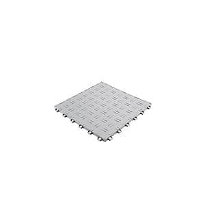 Garage Tiles 12 in. W x 12 in. L Garage Floor Covering 50 sq. ft. Tiles Texture 0.53 in. Flooring Tiles Silver - Hercitys