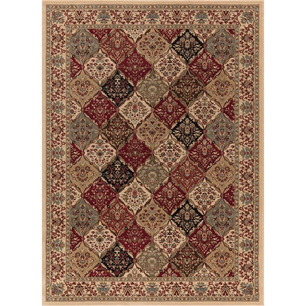 Ankara Bakhtiar Ivory 5 ft. x 7 ft. Area Rug - Hercitys