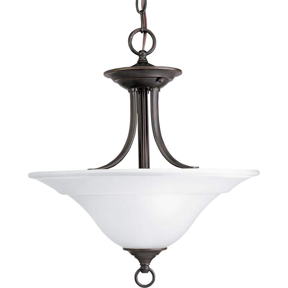 Trinity Antique Bronze 2-Light Semi-Flush Mount - Hercitys
