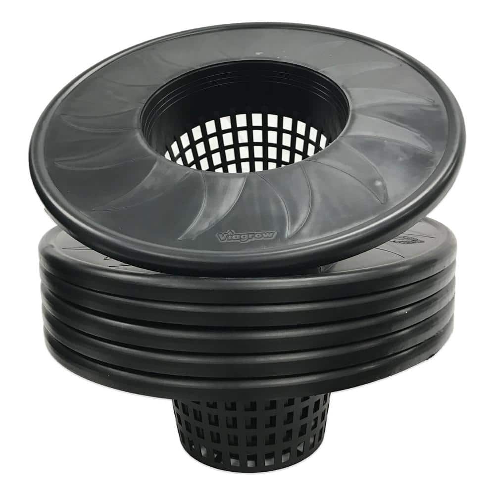 6 in. Black Pot Bucket Lid Insert (6-Pack) - Hercitys