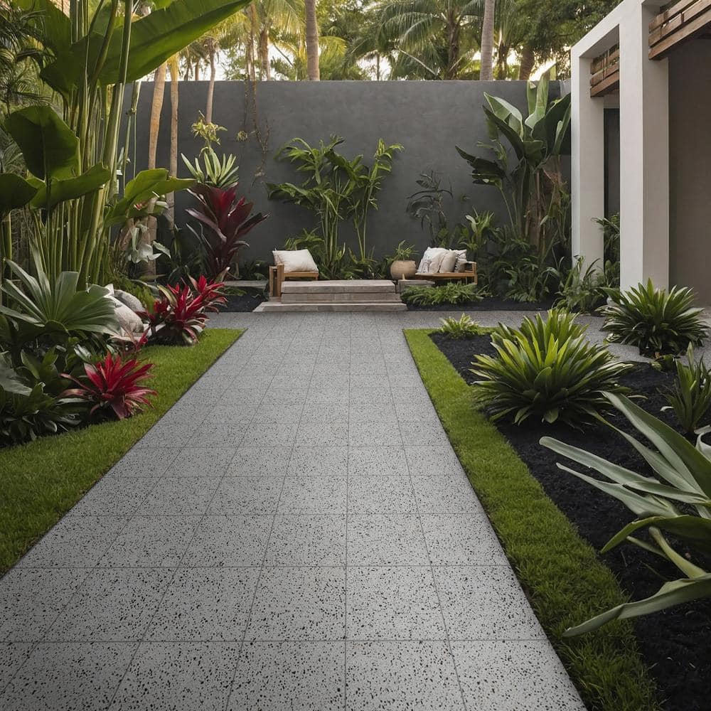 Lava Stone 12 in. x 12 in. x 2 cm Rough Honed Basalt Floor Tile Paver (1 sq. ft. /Case) - Hercitys