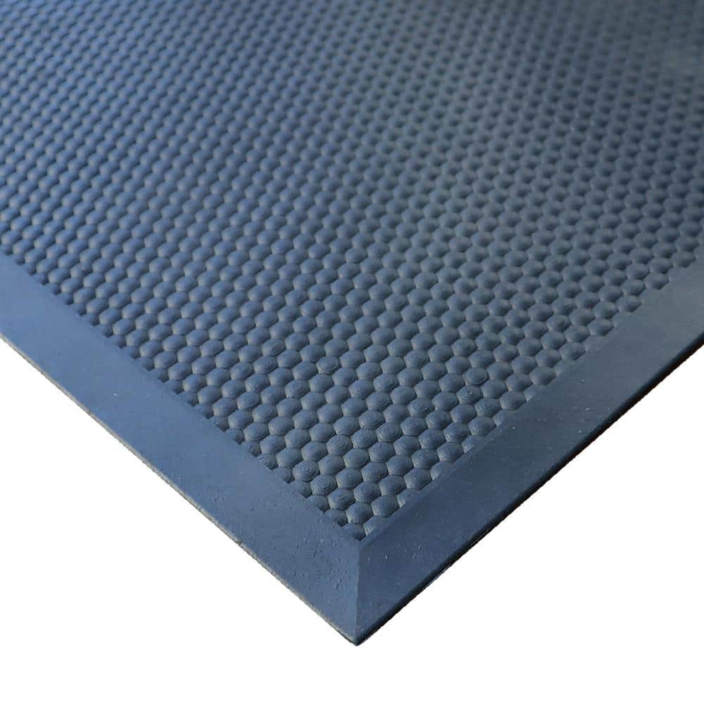 Black 31 in. x 35 in. Rubber Outdoor Playground Slide Landing Mat - Hercitys
