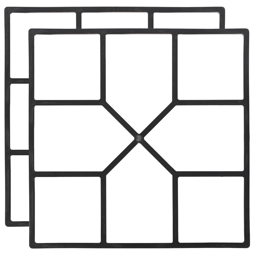 Decorative Pavement Mold Cement Form Stamp Walkway Maker Patio Stepping Stone Pavers Reusable Pathway Mould (2-Pack) - Hercitys