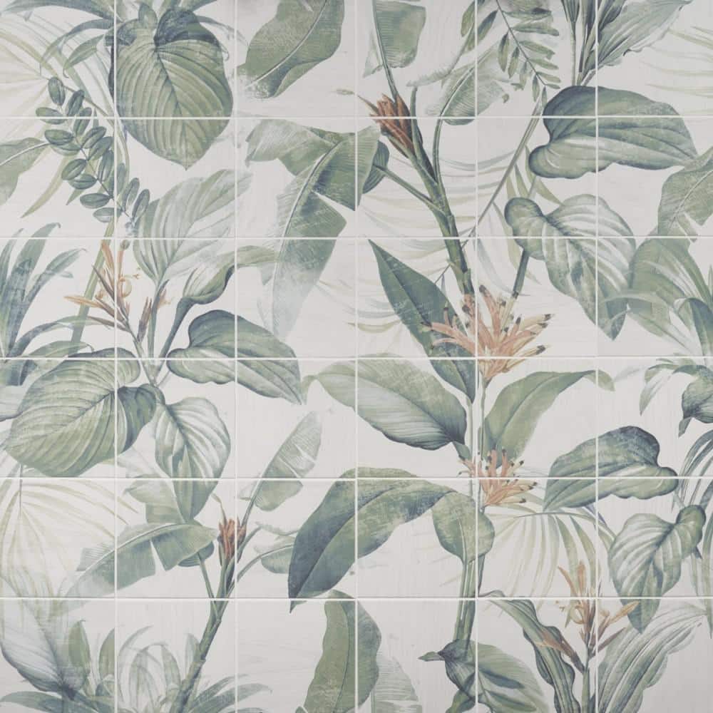 Angela Harris Native Spring 7.87 in. x 7.87 in. Matte Porcelain Floor and Wall Mural Tile (15.49 sq. ft./Case) - Hercitys