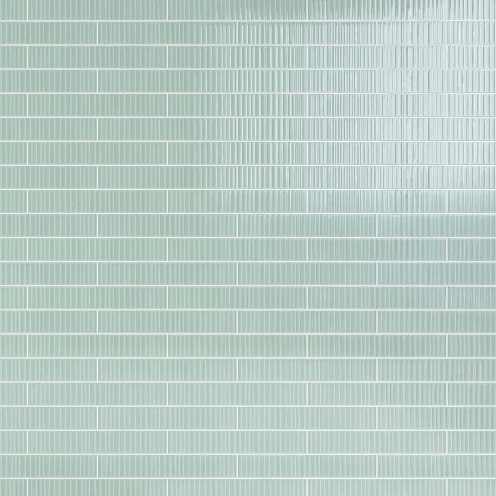Nova Fern Green Decor 1.97 in. x 11.81 in. Polished Ceramic Subway Wall Tile (5.38 sq. ft./Case) - Hercitys