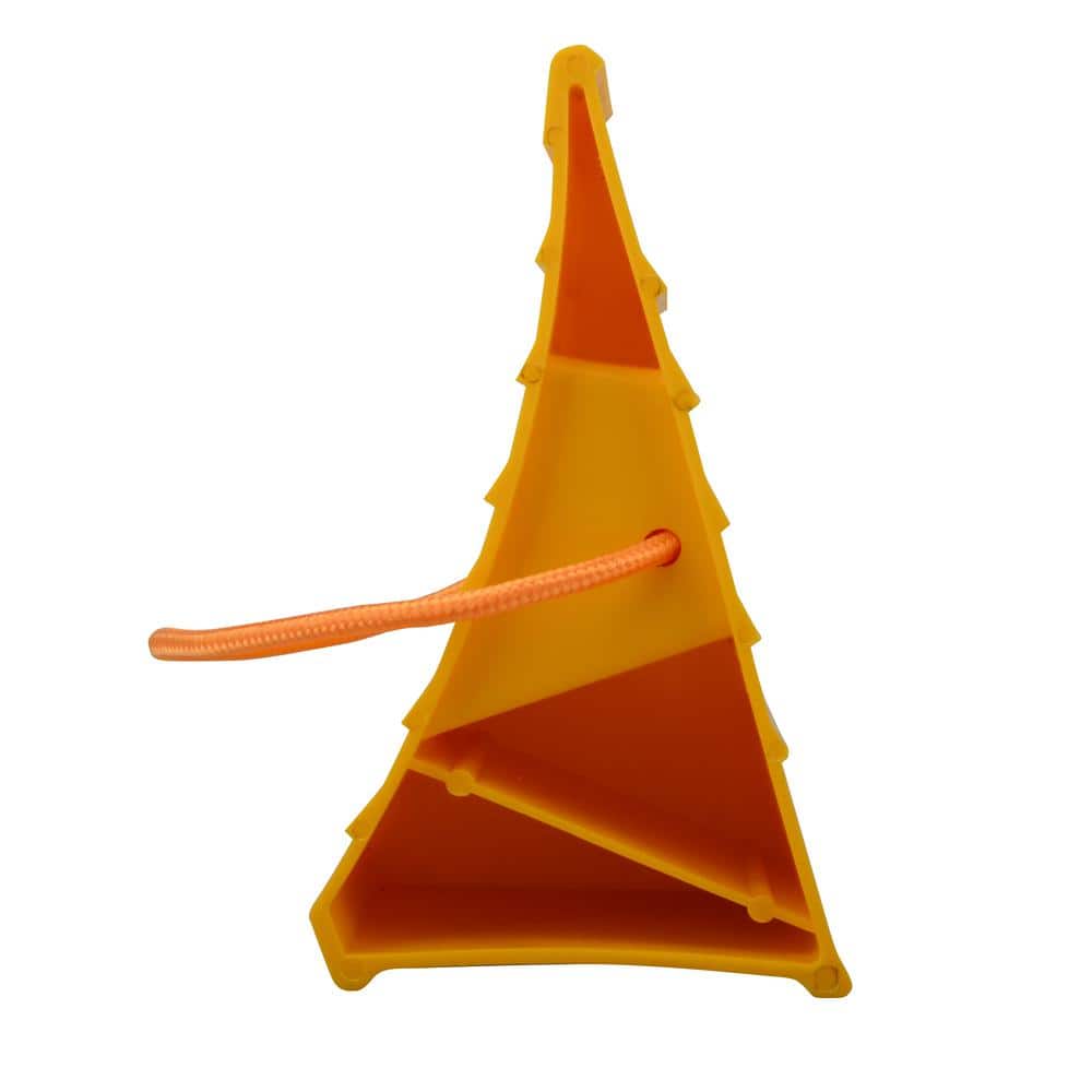 Plastic Construction Wheel Chock with Pull Rope (4-Pack) - Hercitys