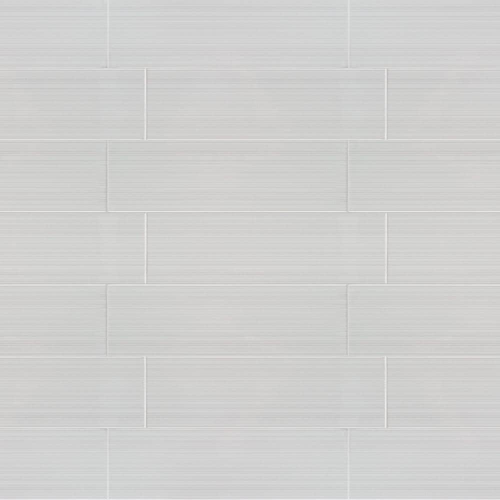 Moonlight Gray 6 in. x 20 in. Glossy Ceramic Wall Tile (10.76 sq. ft./Case) - Hercitys