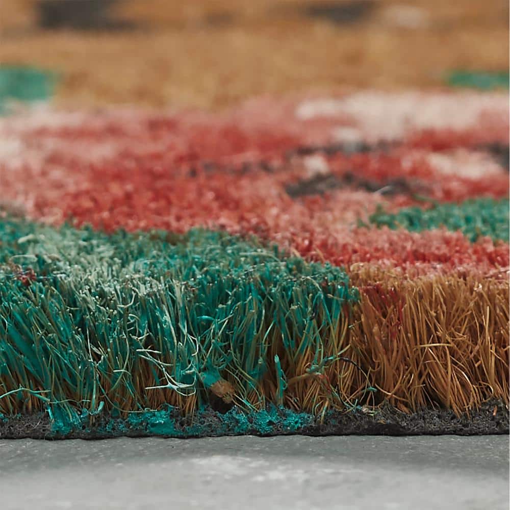 Welcome Multi-color 18 in. x 30 in. Coir Outdoor Door Mat - Hercitys