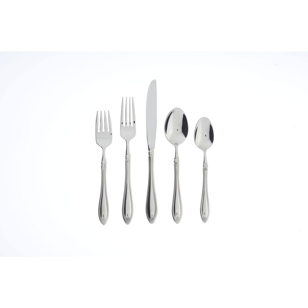 Sheraton 5-Piece Silver 18/10-Stainless Steel Flatware Set (Service For 1) - Hercitys