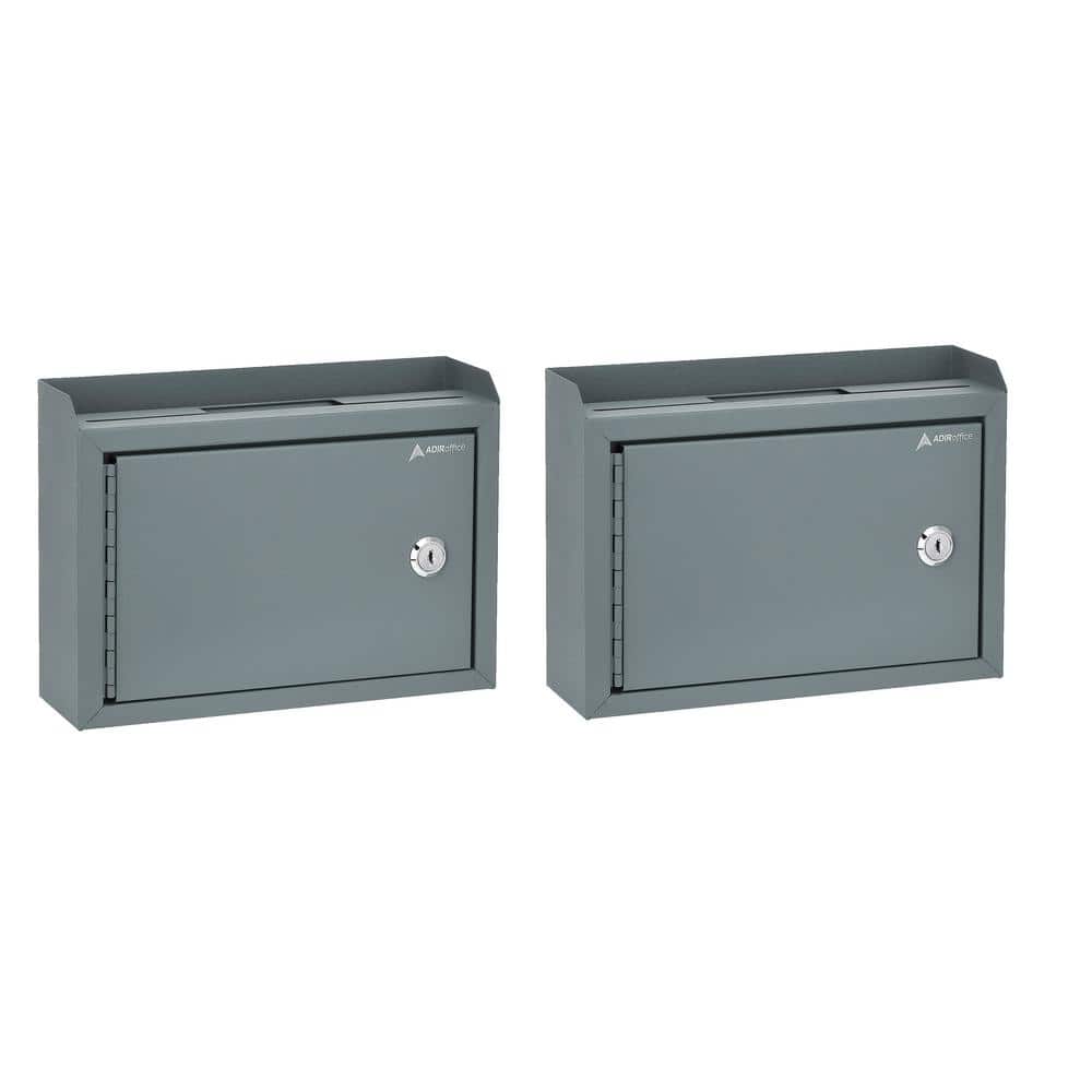 Wall Mountable Medium Size Steel Multi-Purpose Suggestion Drop Box Mailbox (2-Pack) - Hercitys