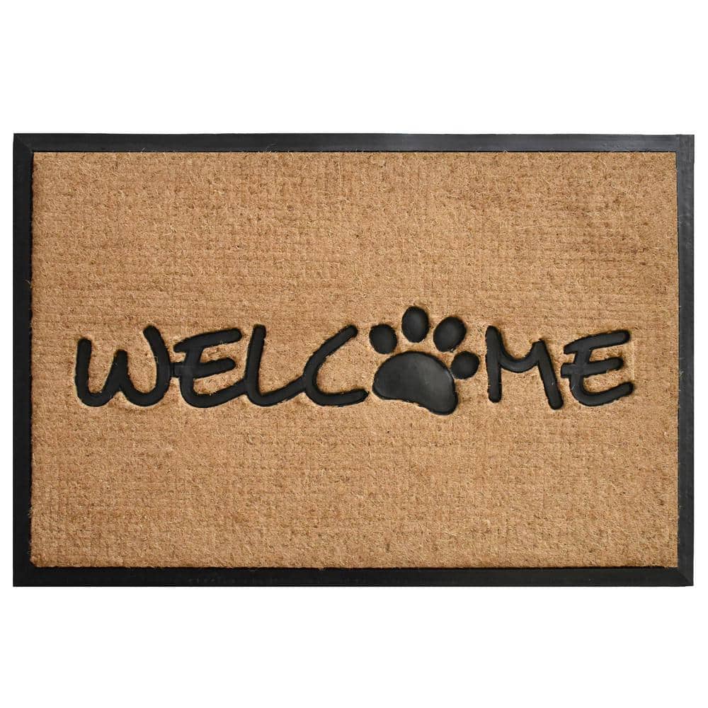Welcome Paw Door Mat 24 in. x 36 in. - Hercitys