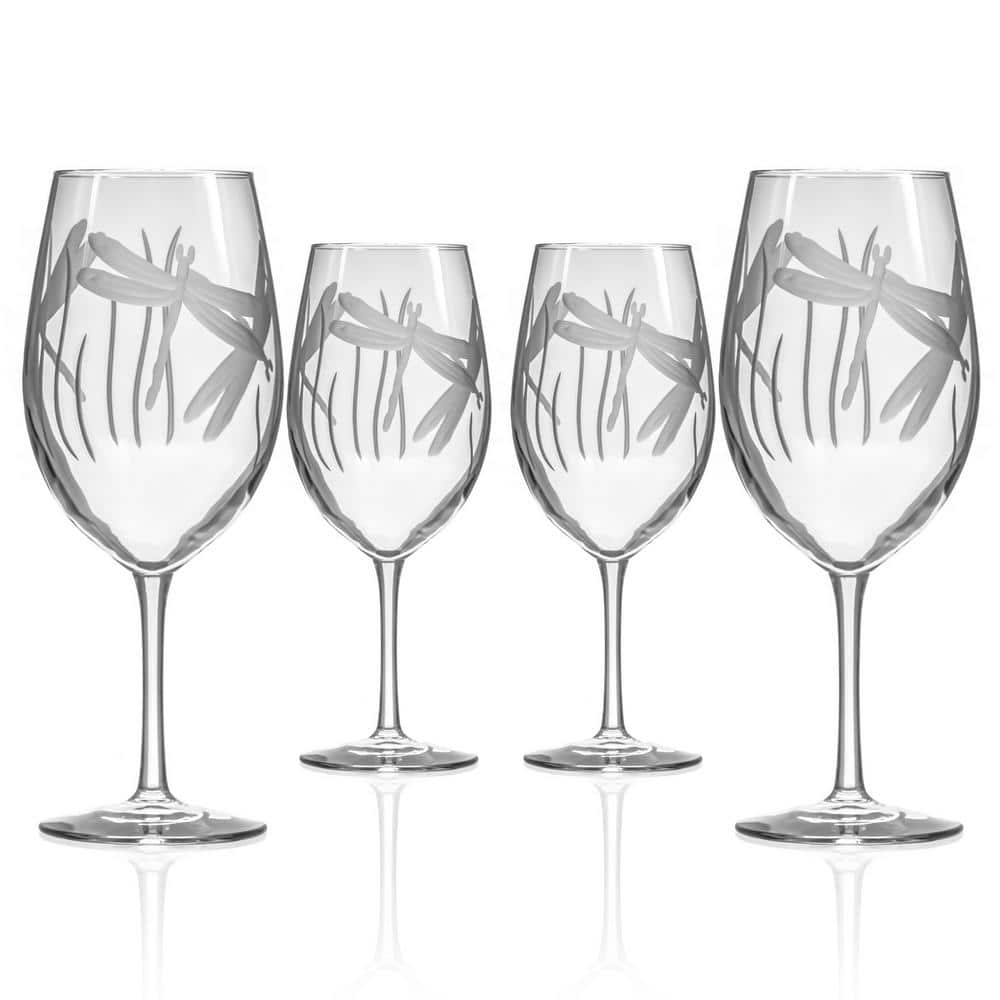 Dragonfly 18 oz. All Purpose Wine Glasses – Set of 4 - Hercitys