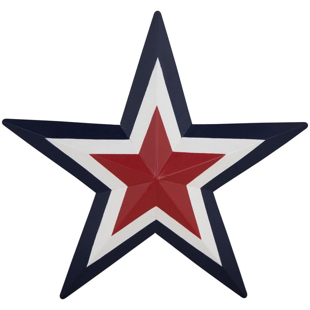 Americana Star Metal Wall Decoration-15 in. - Hercitys