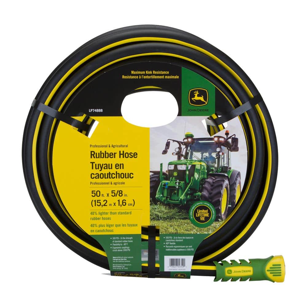 John Deere Rubber 5/8 in. x 50 ft. Hose - Hercitys