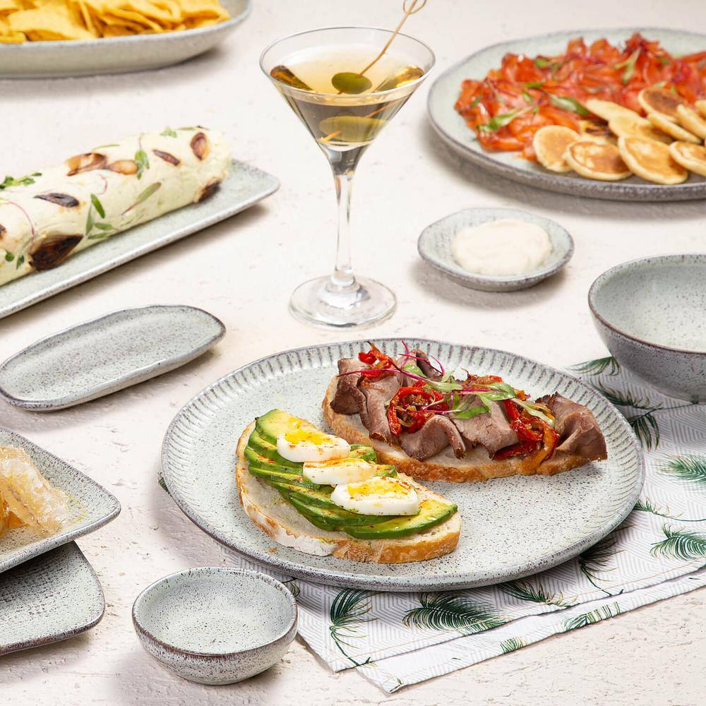 Pistache Linhas Dinner Plate (Set of 6) - Hercitys