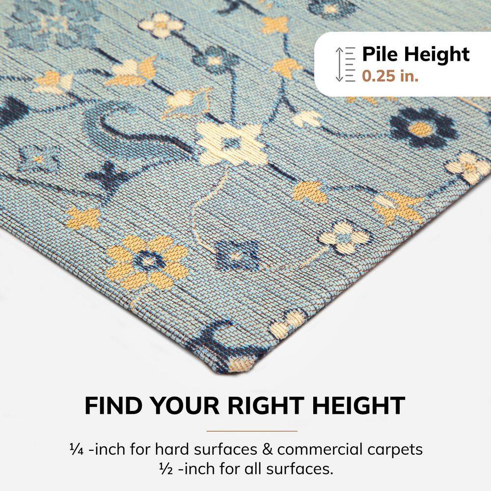 Tabriz Multi-Colored 48 in. x 36 in. Polyester Chair Mat - Hercitys