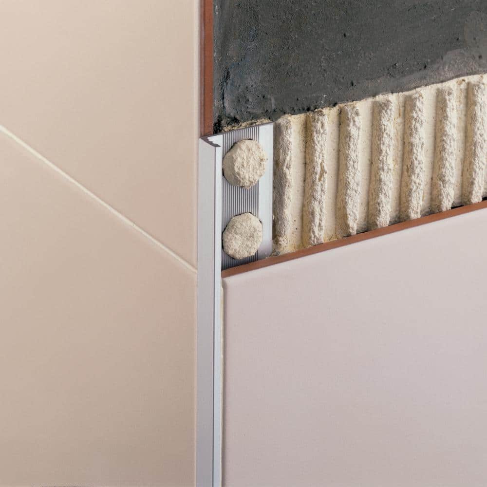 Novosuelo Matt Gold 3/8 in. x 98-1/2 in. Aluminum Tile Edging Trim - Hercitys