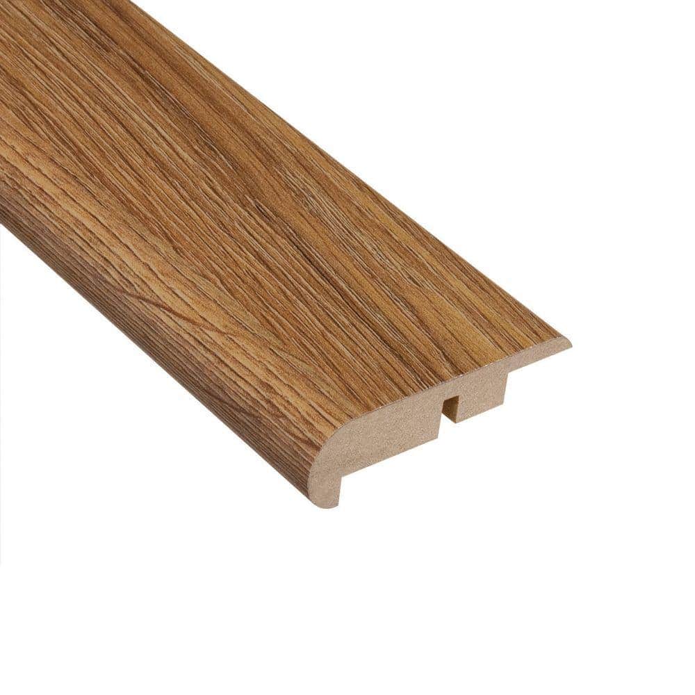 Palace Oak Light 7/16 in. Thick x 2-1/4 in. Wide x 94 in. Length Laminate Stairnose Molding - Hercitys