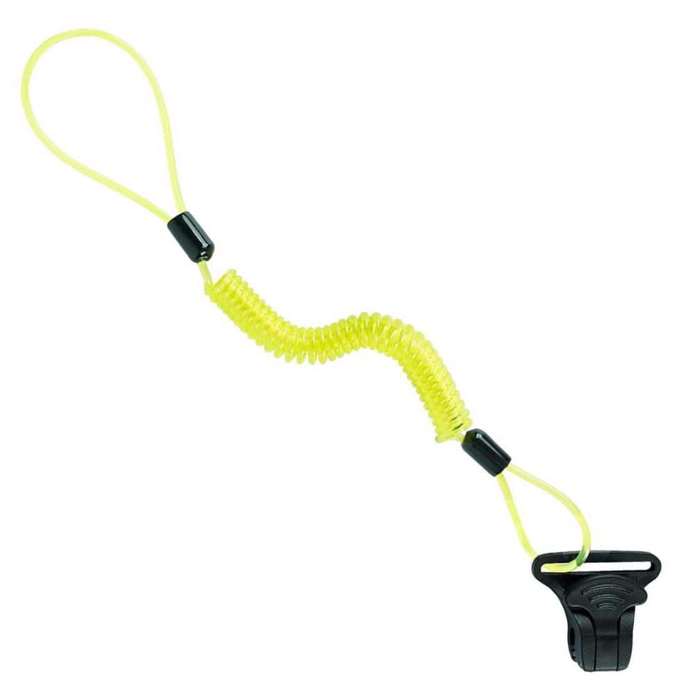 Lanyard Series 1 ft. Retractable Lifeline with Clamp End, No-Snag Design and 2 lb Capacity for Hard Hat Tether - Hercitys