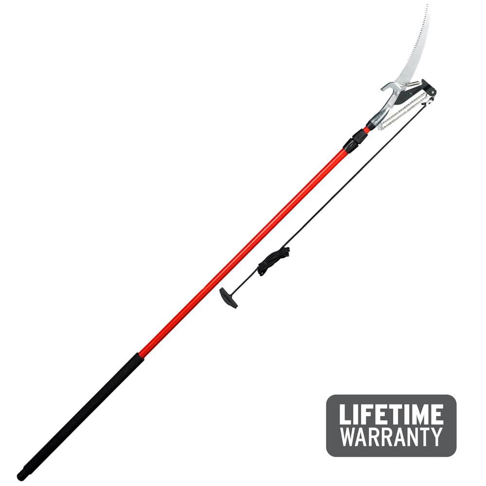 RazorTOOTH 13 in. High Carbon Steel Blade with Lightweight Fiberglass Handle Extendable Dual Compound-Action Tree Pruner - Hercitys