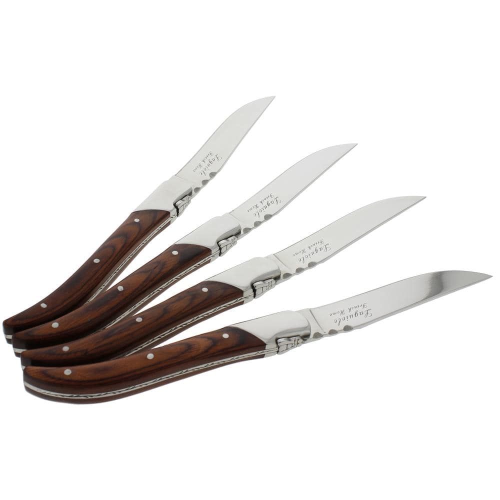 Laguiole 4-Piece Connoisseur Rosewood Steak Knives - Hercitys