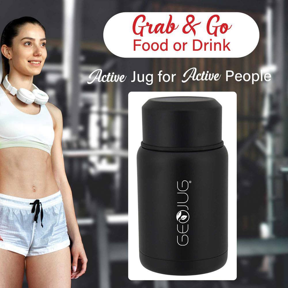 Vacuum Insulated Stainless Steel Food Jar with Bowl and Folding Spoon - Hercitys