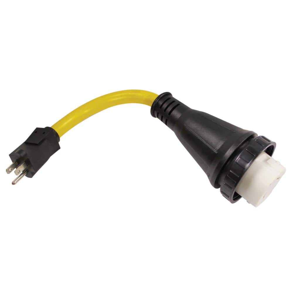 Twist Lock Adapter Cord – 15A Male to 50A Twist Lock, 12 in. - Hercitys