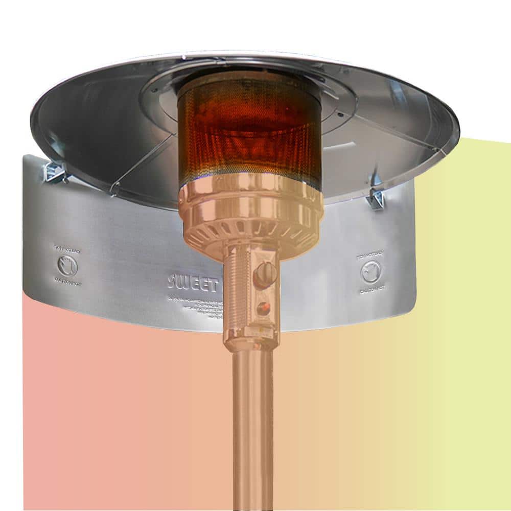 Pro – 35 in. x 15 in. Aluminum Patio Heat Reflector for Round Top Heaters with Pro Clamps – Universal Fit - Hercitys