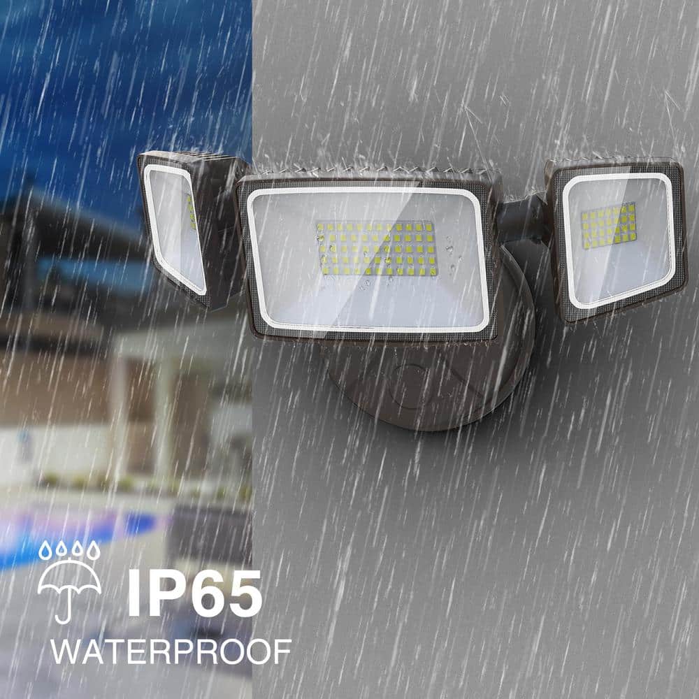 IP65 Waterproof 400 Watt Equivalent 6000 Lumen 180° Brown Integrated LED Flood Light - Hercitys