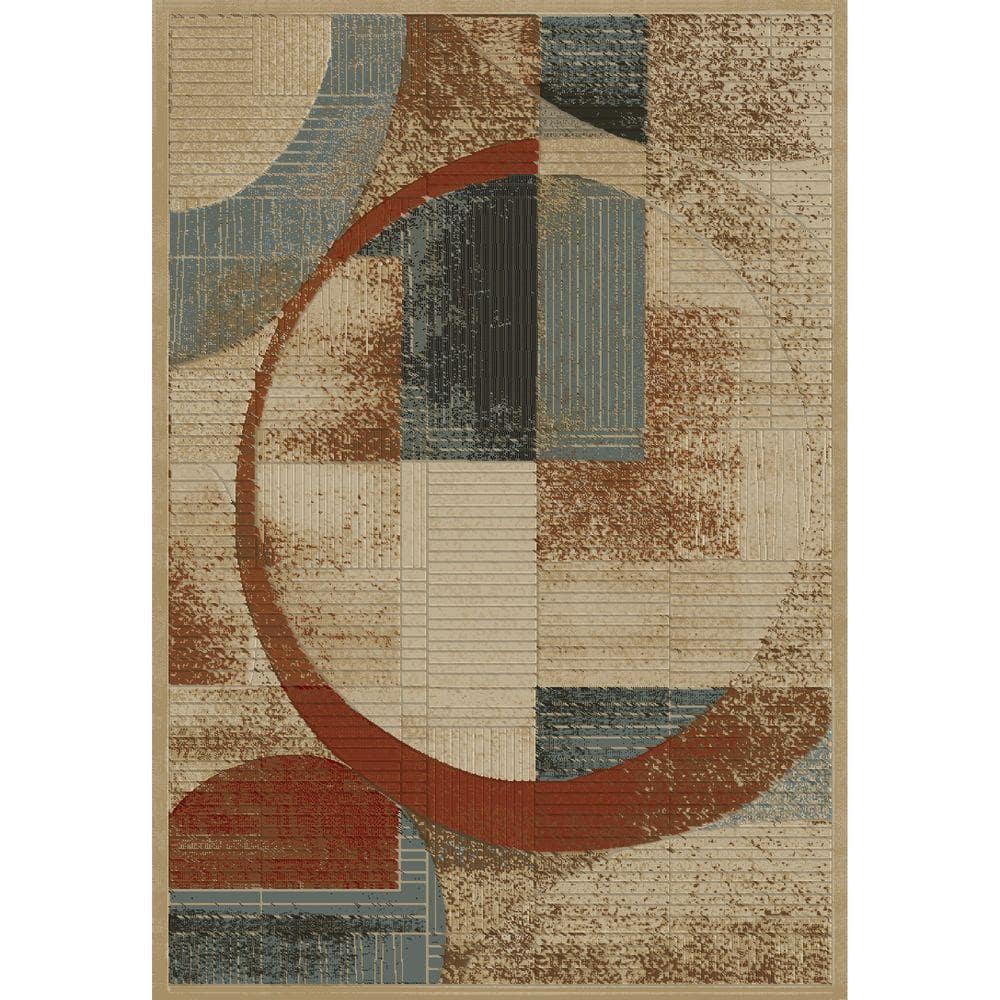 Soho Shapes Tonel 5 ft. x 7 ft. Area Rug - Hercitys