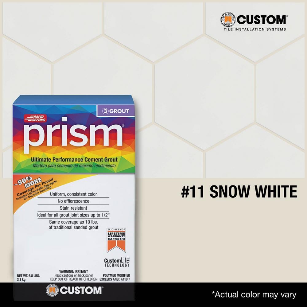 Prism #11 Snow White 17 lb. Ultimate Performance Grout - Hercitys
