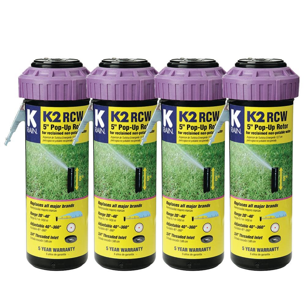 K2 Smartset Reclaim Water Adjustable Pattern 5 in. Gear Drive Sprinkler (4-Pack) - Hercitys