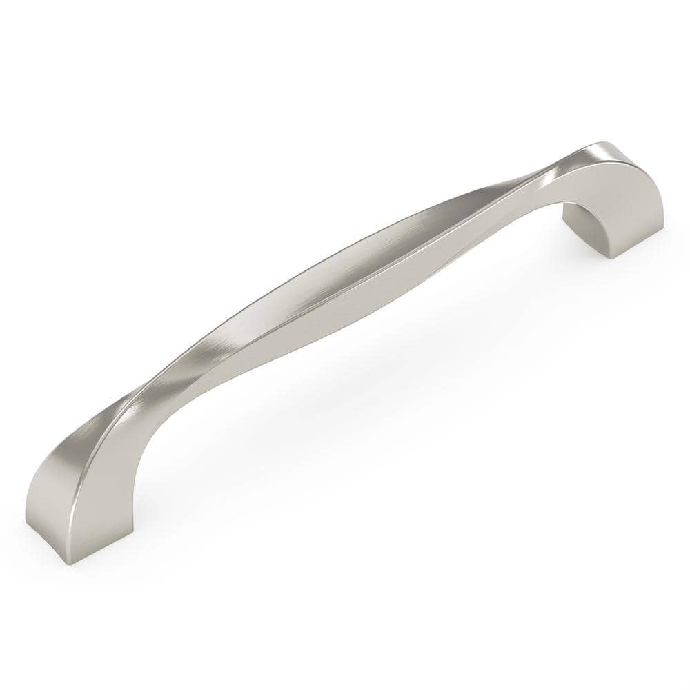 Twist Collection Bar  Pull  5-1/16  in. (128 mm) C/C Satin Nickel  (10-Pack) Drawer Pull - Hercitys