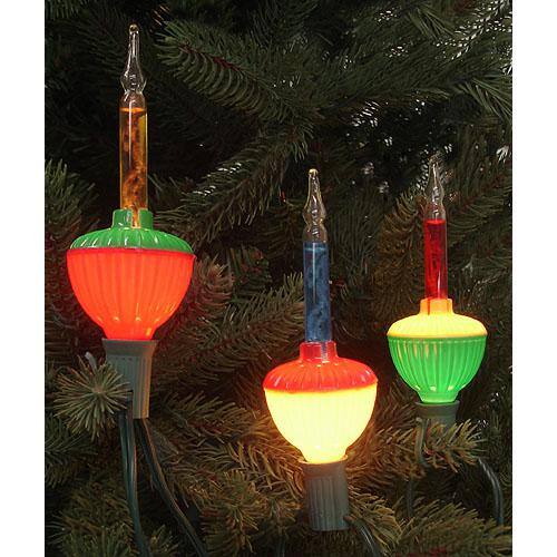7-Light Multi-Color Retro Christmas Bubble Lights with 6 ft. Green Wire - Hercitys